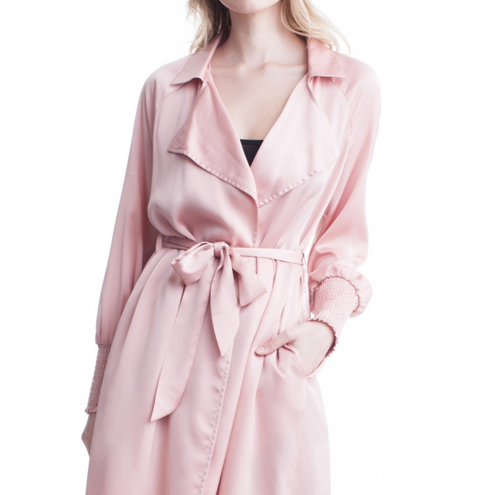 SATIN TRENCH COAT